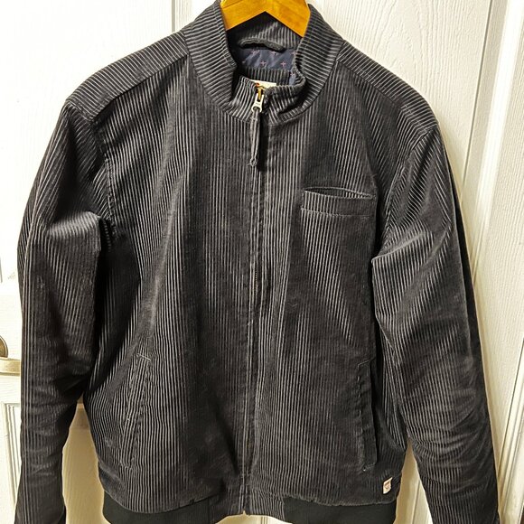 Marine Layer Corduroy Full Zip Jacket, Medium Black (India Ink)